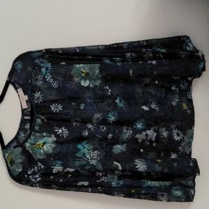 Loft sheer flower blouse